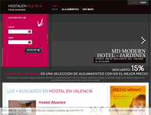 Tablet Screenshot of hostalenvalencia.com